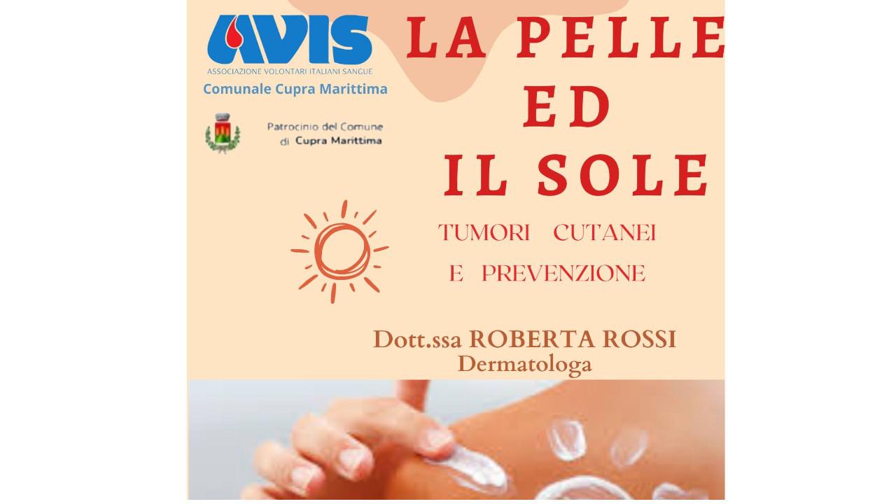 Avis di Cupra Marittima, evento sulla prevenzione della pelle e tumori cutanei 