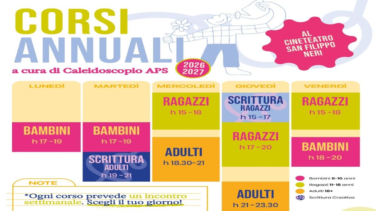 San Benedetto, ripartono i corsi annuali di teatro a cura dell'Associazione Caleidoscopio al Cineteatro San Filippo Neri