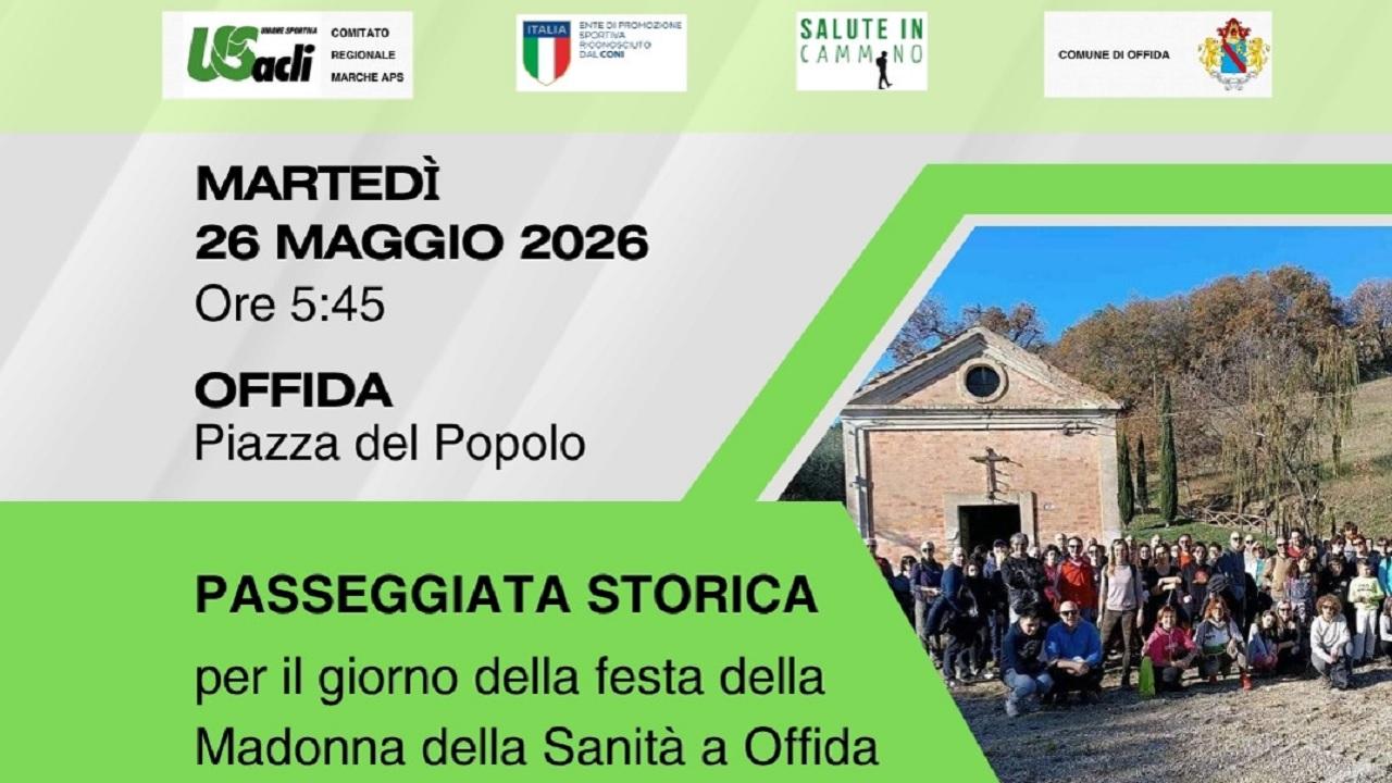 Unione Sportiva Acli, ad Offida la passeggiata storica per la festa della Madonna della Sanità