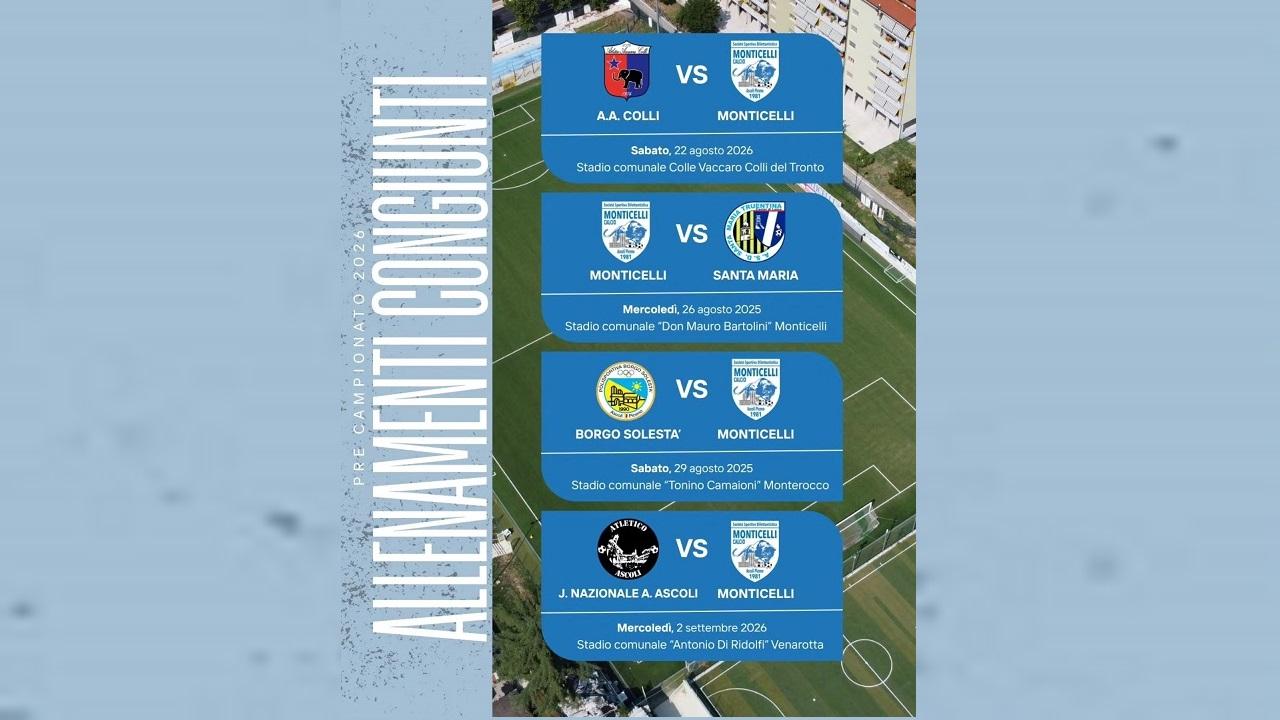 Monticelli Calcio, ufficializzato il programma degli allenamenti congiunti precampionato