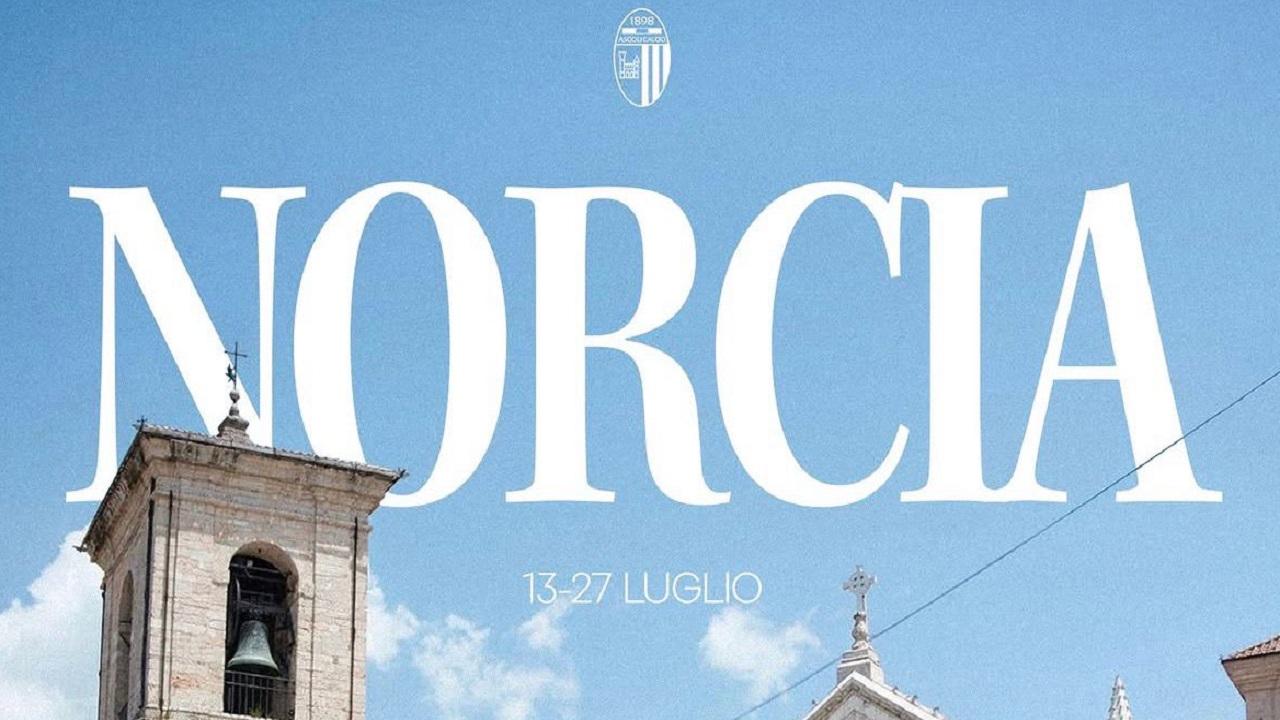 Ascoli Calcio, per il ritiro estivo si torna a Norcia dopo 14 anni. Allenamenti al Salicone Sporting Club