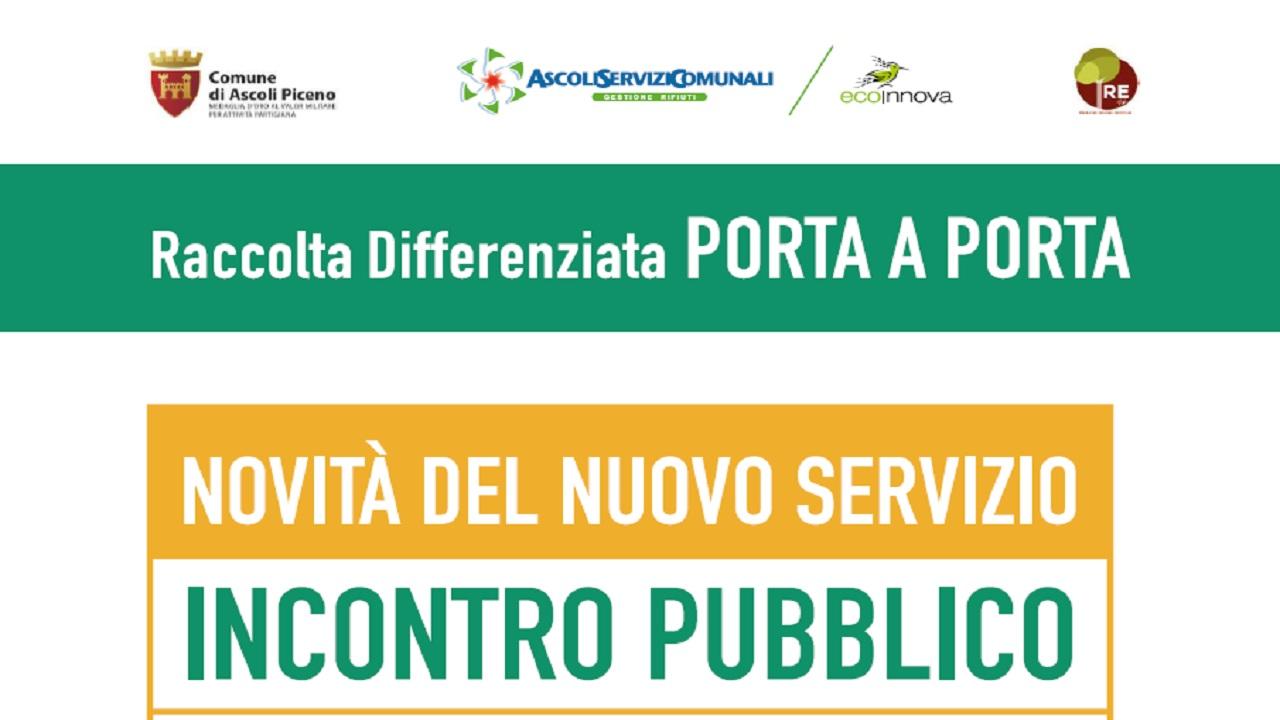 Ascoli Piceno: nuova raccolta rifiuti, al via gli incontri nei quartieri e nelle frazioni