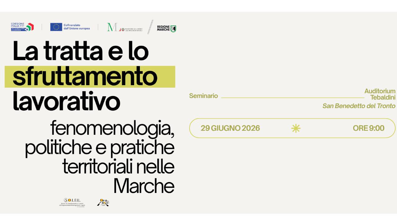 San Benedetto del Tronto, seminario sullo sfruttamento lavorativo: fenomenologia, politiche e pratiche territoriali nelle Marche