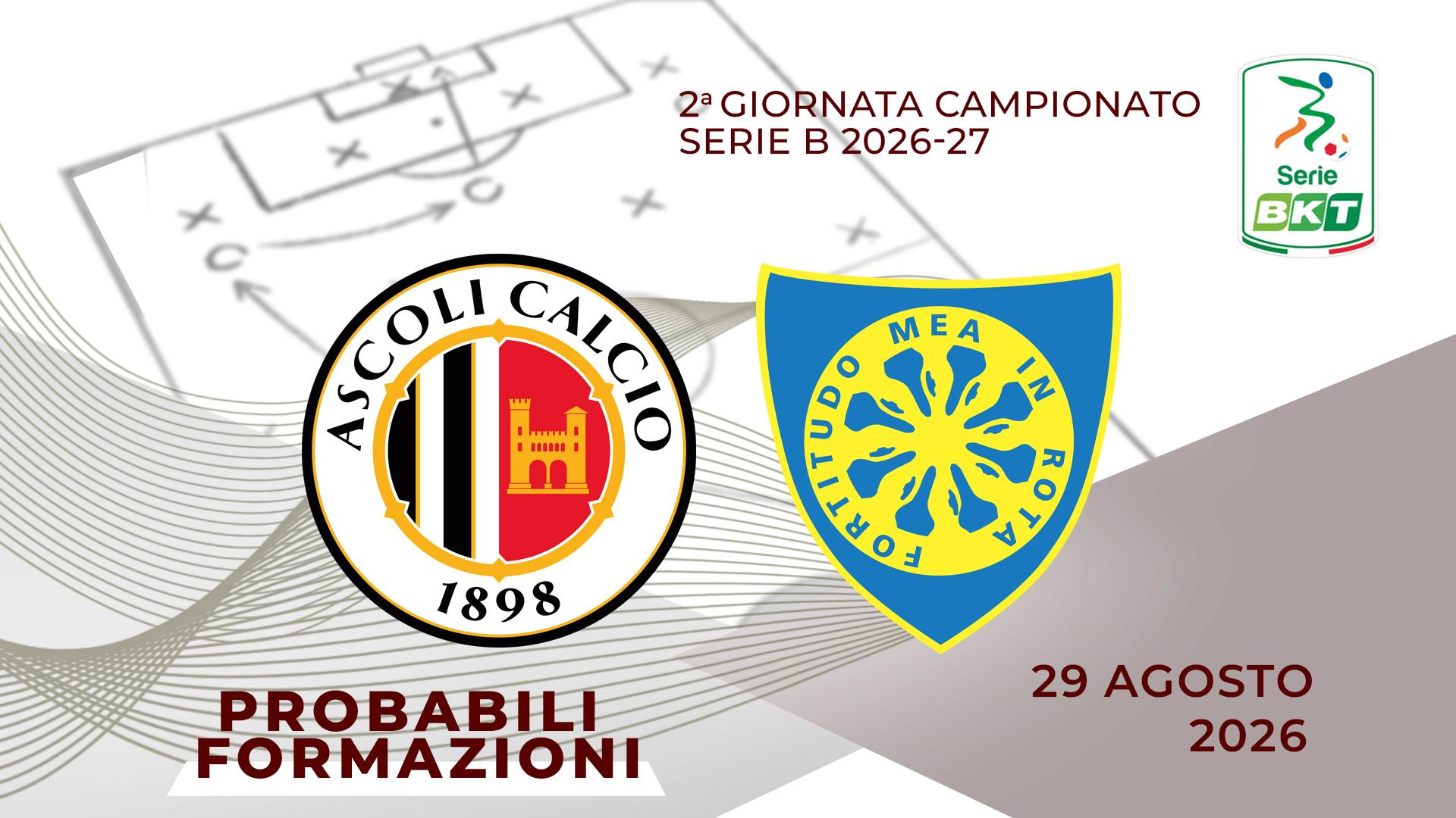 Ascoli-Carrarese, probabili formazioni della sfida tra bianconeri e gialloazzurri