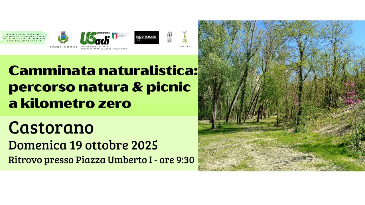 Unione Sportiva Acli, appuntamento a Castorano per una camminata naturalistica