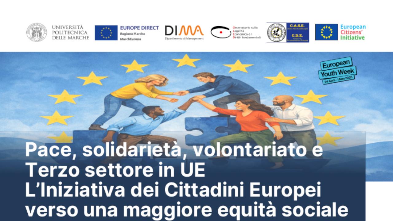 San Benedetto, nella sede dell'Università Politecnica delle Marche convegno “Pace, solidarietà, volontariato e Terzo settore in UE