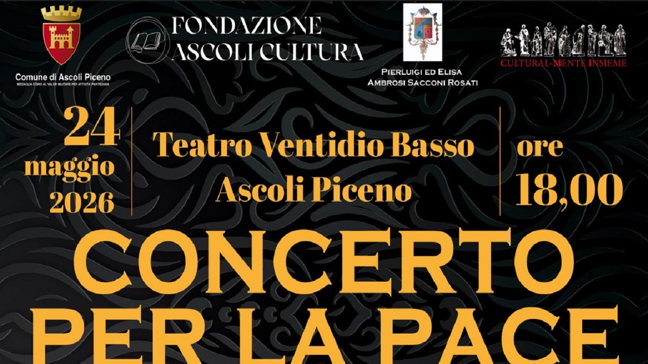 Ascoli Piceno, al Teatro Ventidio Basso il “Concerto per la  pace” con l’Orchestra delle Cento Città
