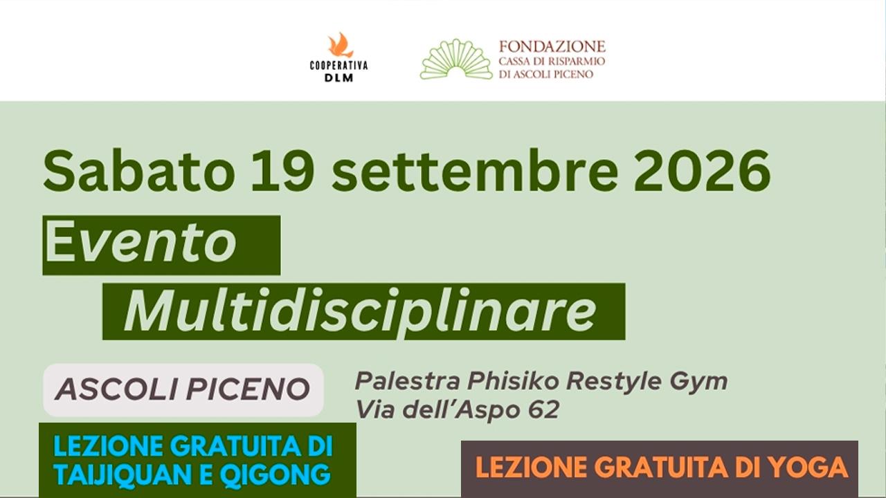 Ascoli Piceno, alla palestra Phisiko Restyle Gym evento multidisciplinare gratuito di yoga e taijiquan/qigong 