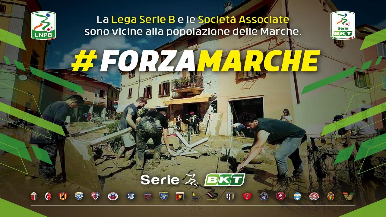 #ForzaMarche, Lega Serie B sostiene popolazioni colpite da alluvione su impulso dell'Ascoli Calcio