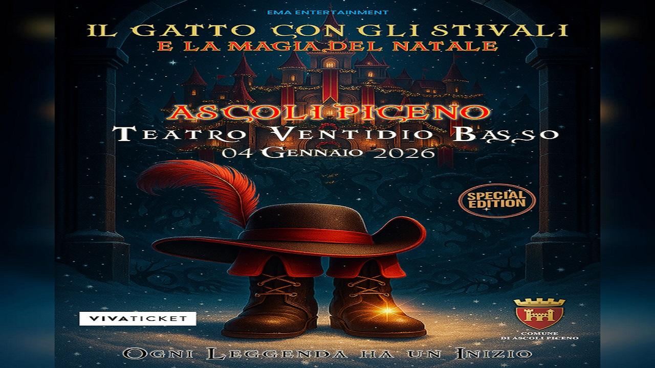 Ascoli Piceno: Teatro Ventidio basso, appuntamento con ''Il gattto con gli stivali''