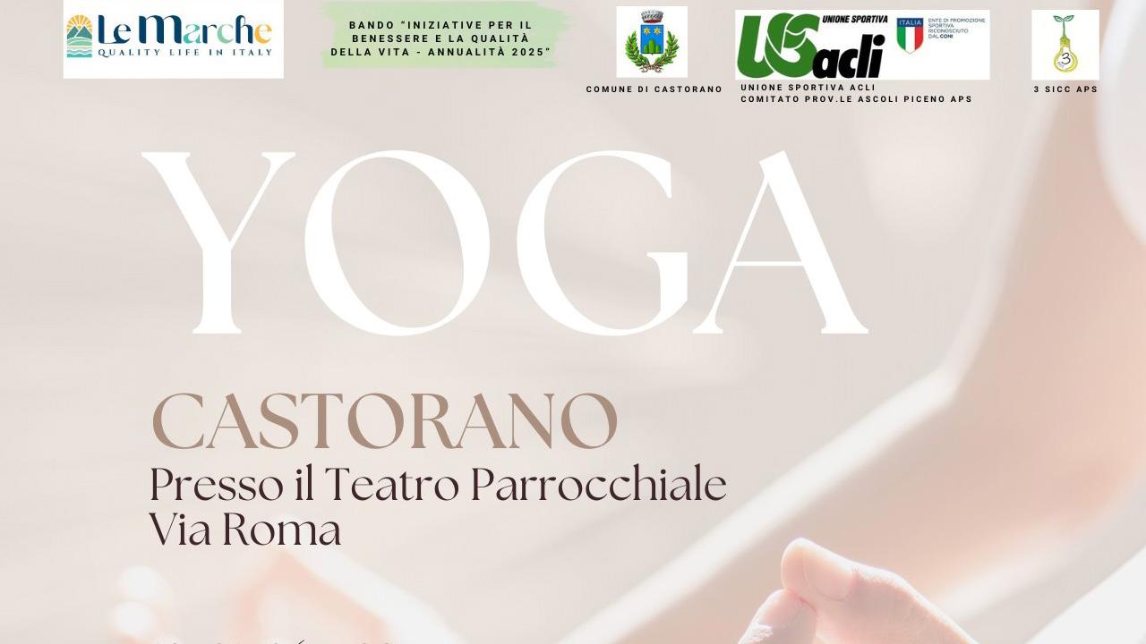 Castorano, presso il teatro parrocchiale di Via Roma al via corso gratuito di yoga 