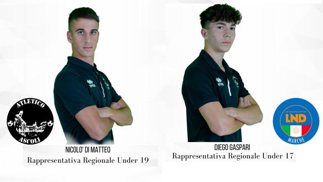Atletico Ascoli, i giovani Di Matteo e Gaspari convocati in Rappresentativa Regionale