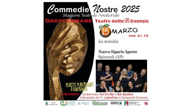 Al Teatro delle Energie di Grottammare nuovo appuntamento con ''Commedie nostre''