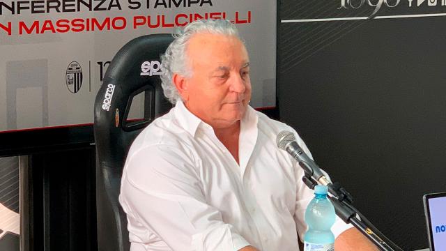 Ascoli Calcio, la conferenza stampa del patron Massimo Pulcinelli allo stadio “Del Duca”