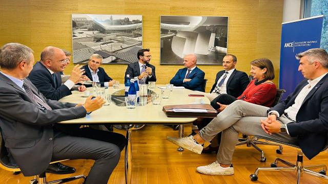 Sisma Centro Italia, incontro nella sede Ance a Roma con Castelli e Bergamotto
