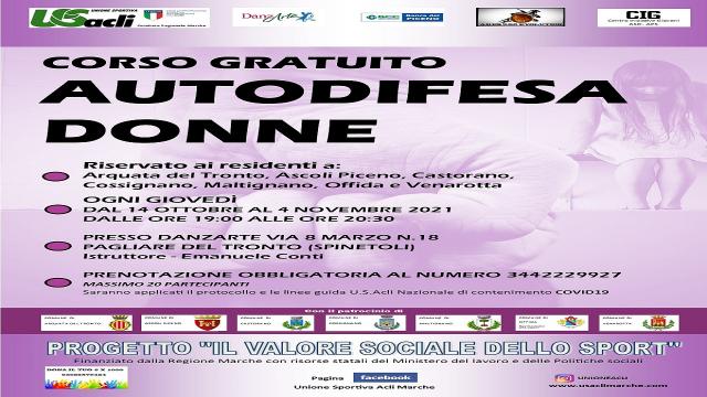 Pagliare del Tronto, aperte le iscrizioni al corso di autodifesa per donne     