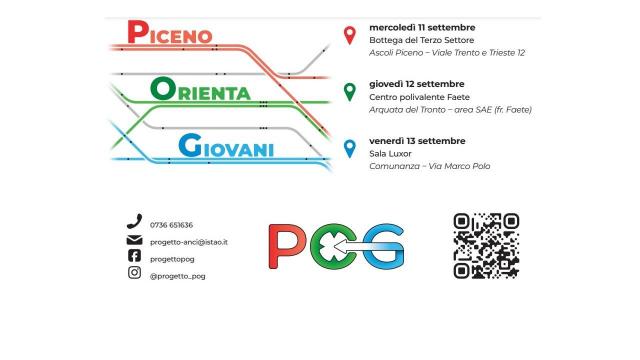 Giovani e futuro con Progetto P.O.G.: aprono gli sportelli ad Ascoli, Acquasanta, Arquata, Comunanza e Montegallo