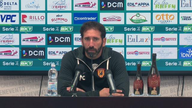 Benevento-Frosinone 2-1, voci di Caserta (“Abbiamo saputo soffrire”) e Grosso (“Arbitro? Non siamo stati premiati”)