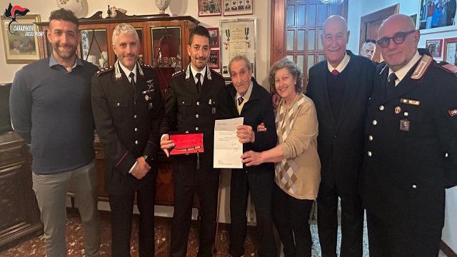 San Benedetto del Tronto, l'Arma dei Carabinieri celebra i 107 anni del bridadiere Guerino Patani
