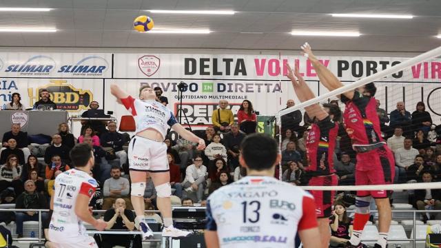 Pallavolo A2, la Yuasa Battery Grottazzolina cade in Veneto contro la Delta Group Porto Viro