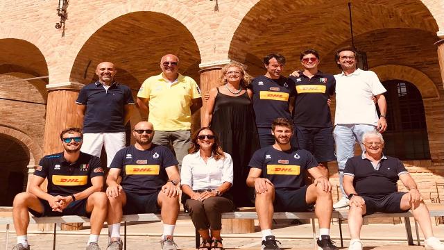 Offida, visita di una delegazione della Nazionale maschile di pallavolo Under 20