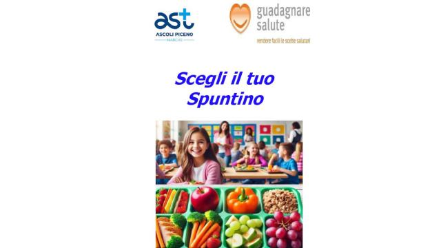 Ast Ascoli Piceno, spuntini salutari per i bambini a scuola: i consigli su brochure e e guide