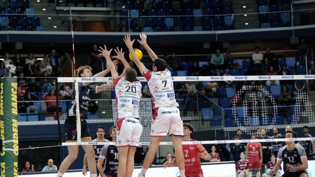 Volley Superlega, la Yuasa Battery Grottazzolina cade 3-1 a Milano contro l'Allianz
