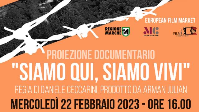Marche Film Commission presenta all’European Film Market di Berlino il documentario 'Siamo qui, siamo vivi'