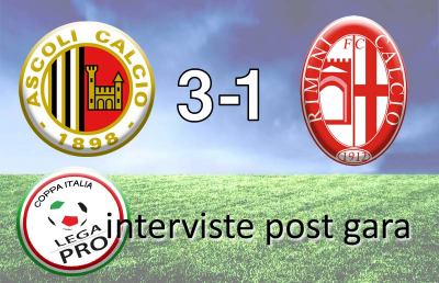 Ascoli-Rimini 3-1: interviste Pergolizzi, Osio e Gandelli post gara