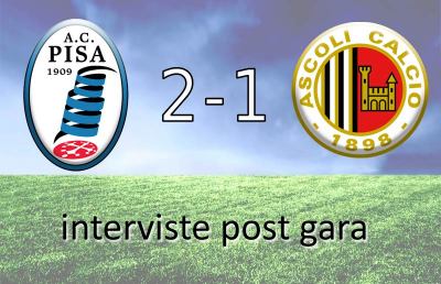 Ascoli Calcio, interviste a Giordano e Pagliari post Pisa