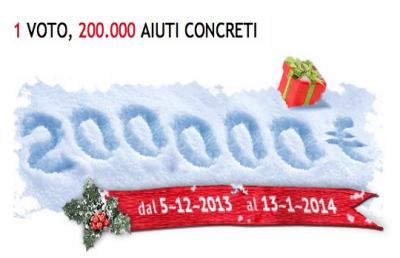 “Un voto, 200.000 aiuti concreti”, campagna di solidarietà