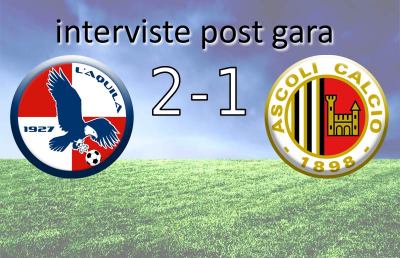 Ascoli Calcio, interviste Giordano e Pagliari post L'Aquila