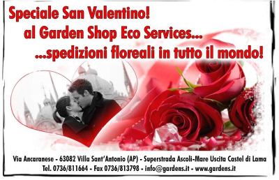 Amore e San Valentino, omaggi floreali al Garden Eco Services
