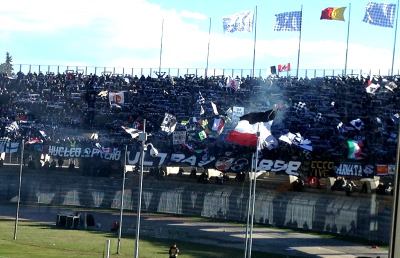 Ascoli Calcio, gruppo tifosi bianconeri a Bergamo per articolo 9