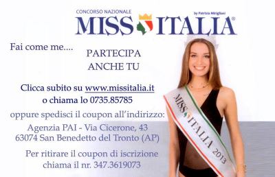 Miss Italia 2014, l'Agenzia Pai alla ricerca della nuova reginetta