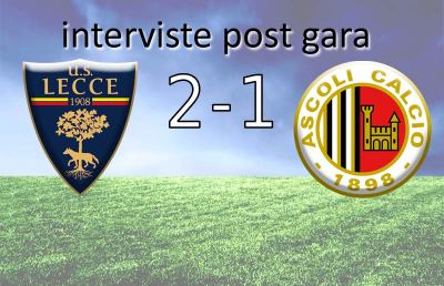 Ascoli Calcio: interviste Destro, Lerda e Capece post Lecce