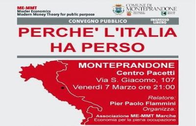 Monteprandone, capire la crisi con la Me-Mmt