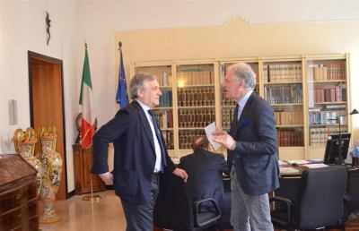 Provincia Ascoli, visita del Commissario Europeo Antonio Tajani