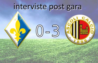 Ascoli Calcio: Destro, Cipriani e Tripoli dopo il 3-0 di Prato