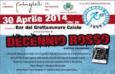 Grottammare, si presenta il romanzo “Decennio Rosso”