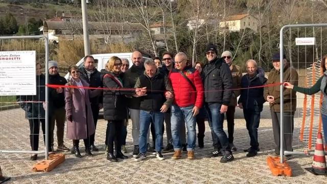 Castorano, inaugurata stamane la nuova area di sosta in via Olimpica presso la frazione di San Silvestro 