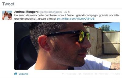 Ascoli Calcio, Andrea Mengoni saluta Benevento via Twitter