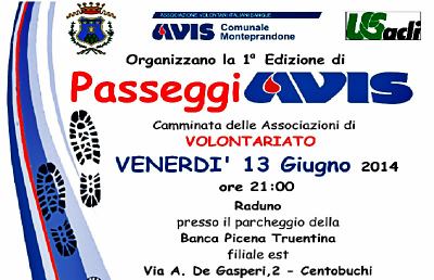 “Passeggiavis”, tutto pronto per la camminata a Centobuchi