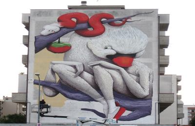 Con il grande murale l’Agraria alla ribalta della street art