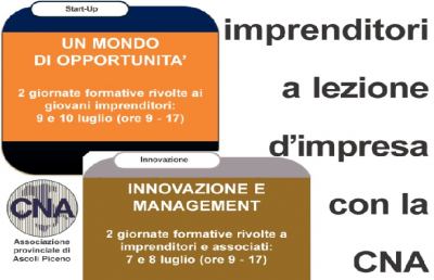 Imprenditori a lezione d’impresa con la Cna di Ascoli Piceno
