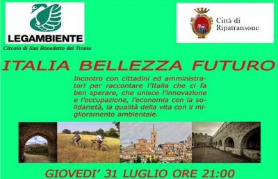  Incontro a Ripatransone sul tema: “Italia, Bellezza, Futuro”