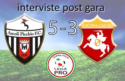 Ascoli Picchio: Perez, Mori, Cornacchini e Marcaccio post Ancona