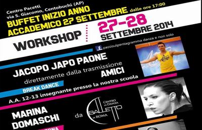 Centobuchi, workshop di danza d'inizio anno con professionisti