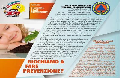 Giochiamo a fare prevenzione, attività formativa per i bambini