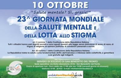 San Benedetto, Giornata Mondiale della Salute Mentale